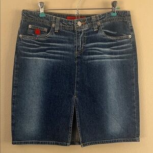 Bongo  2000’s Let me b Jean Skirt Sz7